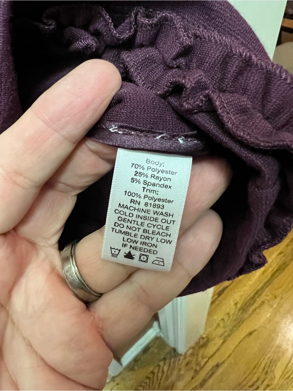 Dialogue Plum Ruffle-Trim Zip Jacket - Picture 3 of 3